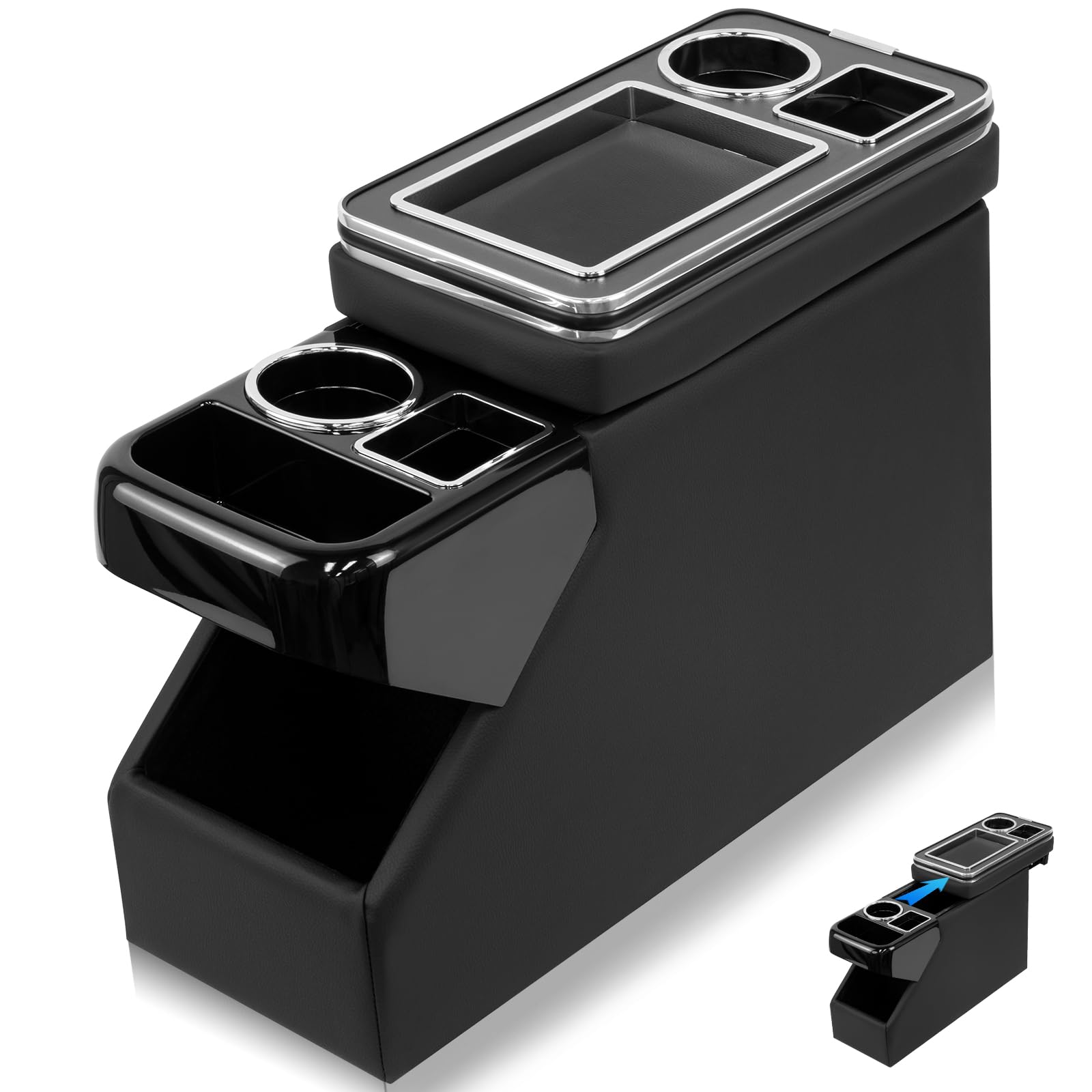 Center Console Seat Organizer with Cup Holders