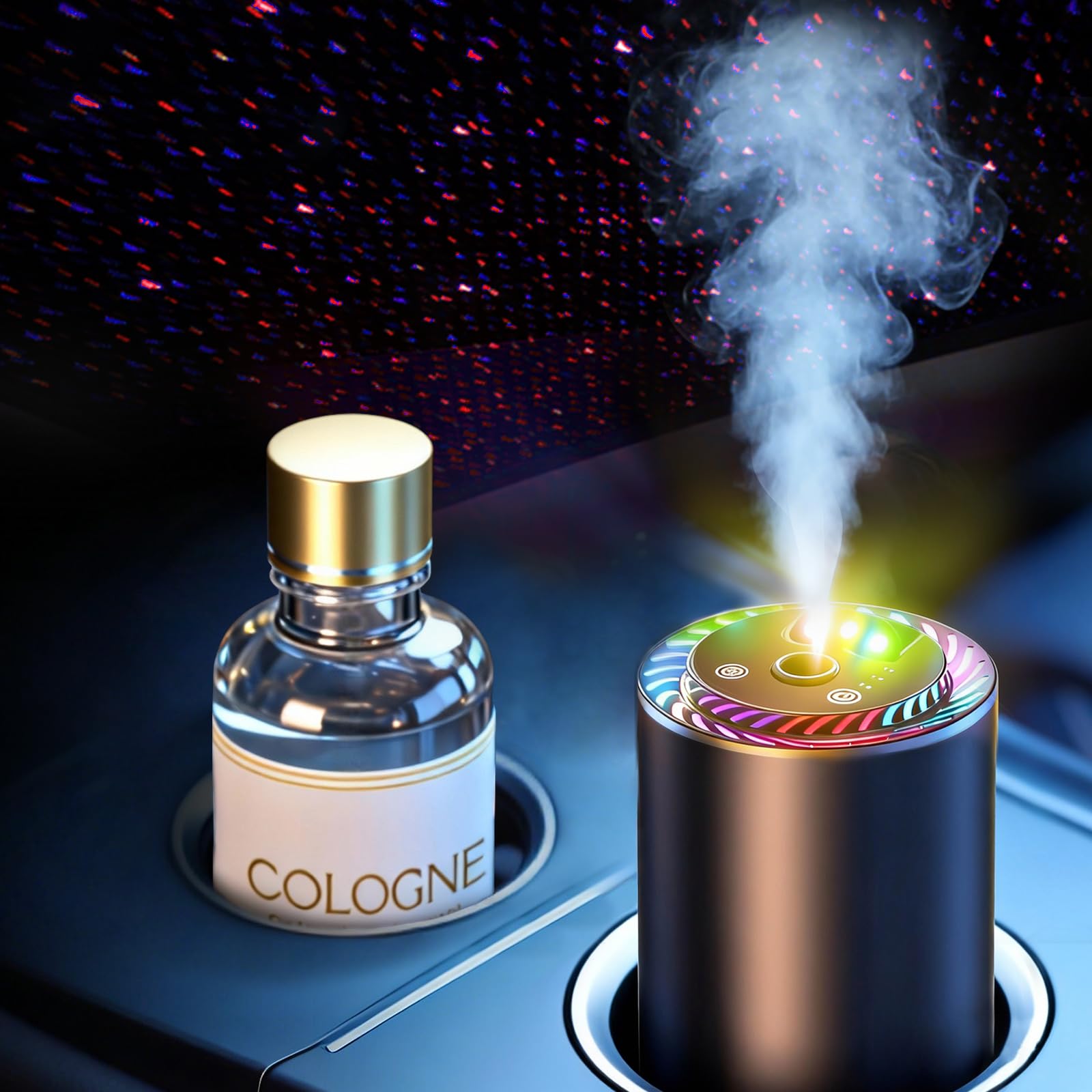 Smart Car Air Freshener Diffuser with Star Light